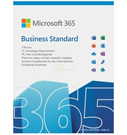 Microsoft 365 Business Standard | 1 Jahr | 1 Nutzer | bis zu 5 Geräte | ESD