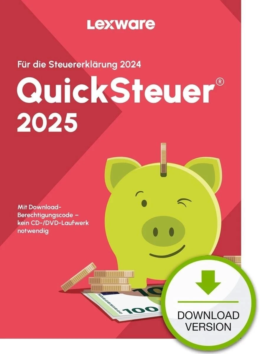 Lexware QuickSteuer 2025 | Steuerjahr 2024 | 3 Steuererklärungen | ESD