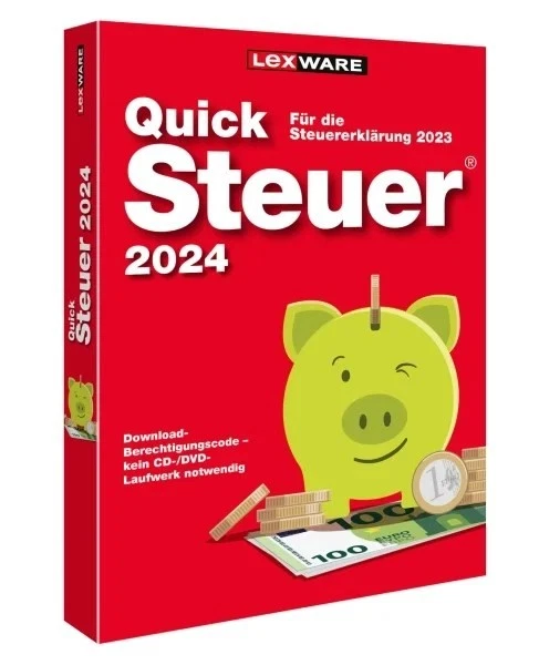 Lexware QuickSteuer 2024 | Steuerjahr 2023 | 3 Steuererklärungen | ESD